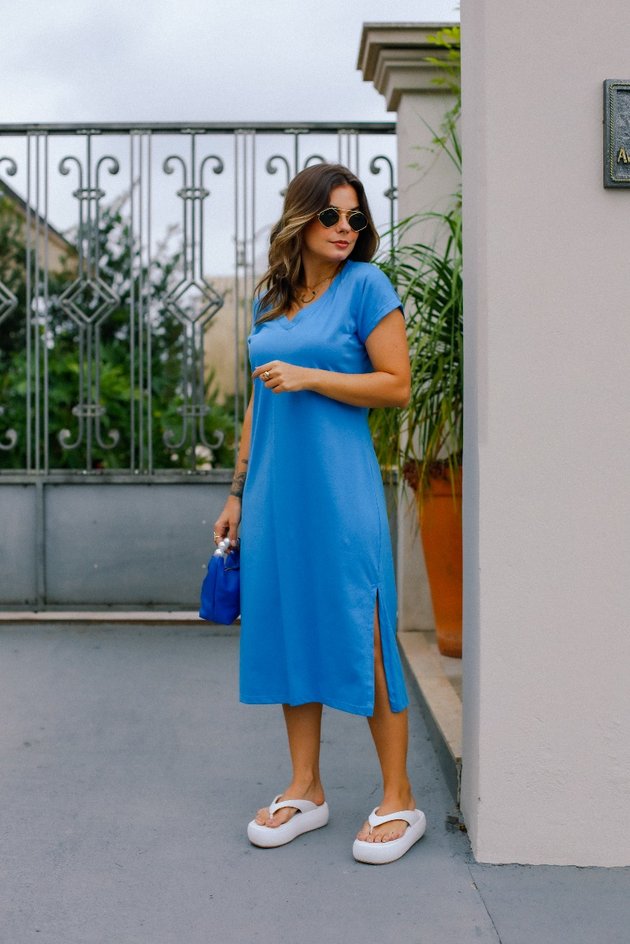 Vestido Midi Gola v Raissa