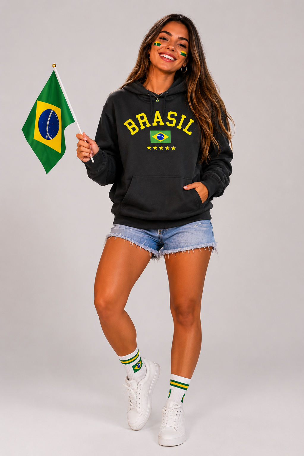 Blusão moletom canguru Brasil