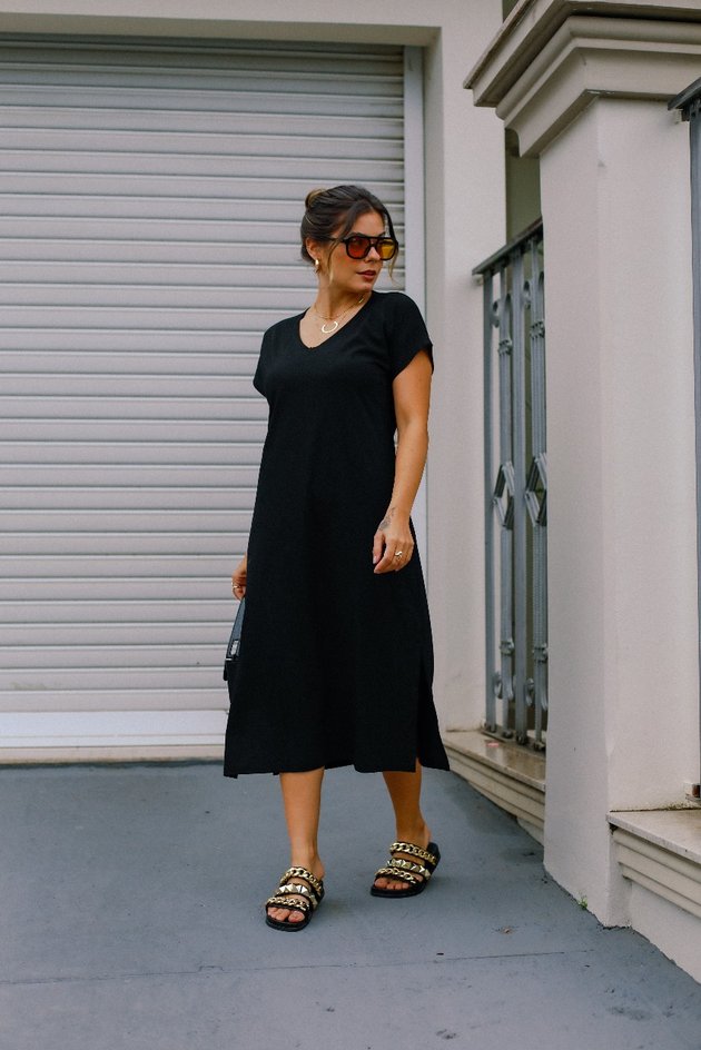 Vestido Midi Gola v Raissa