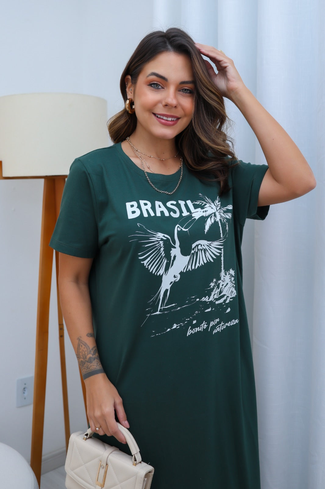 Vestido Midi Fauna Brasileira