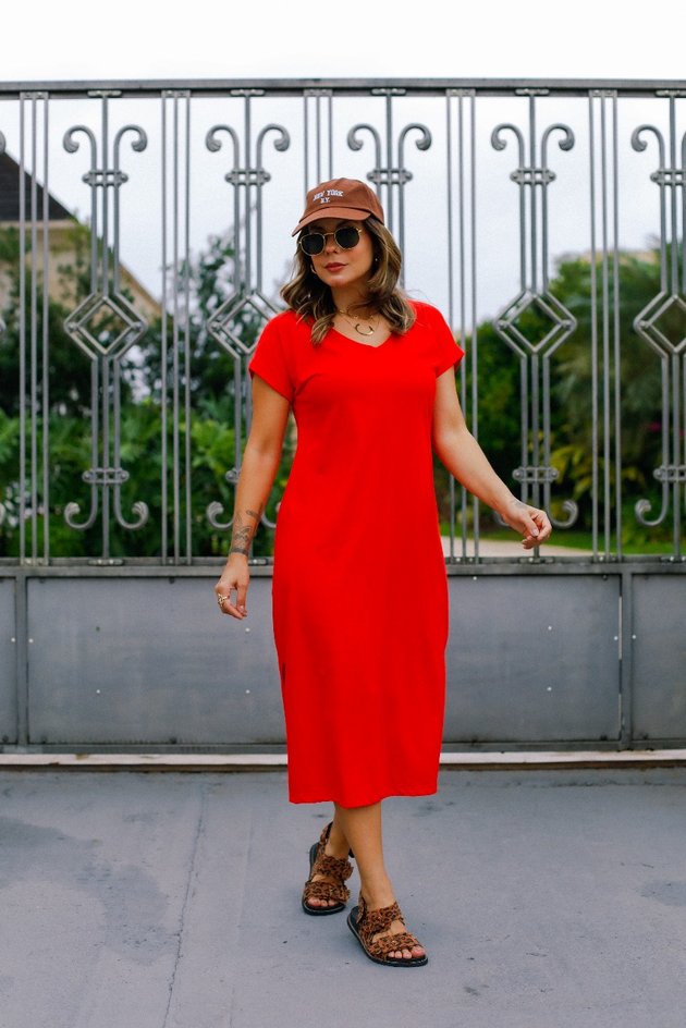 Vestido Midi Gola v Raissa