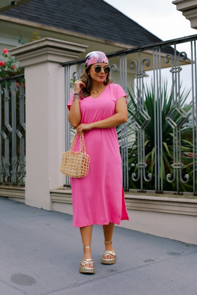 Vestido Midi Gola v Raissa