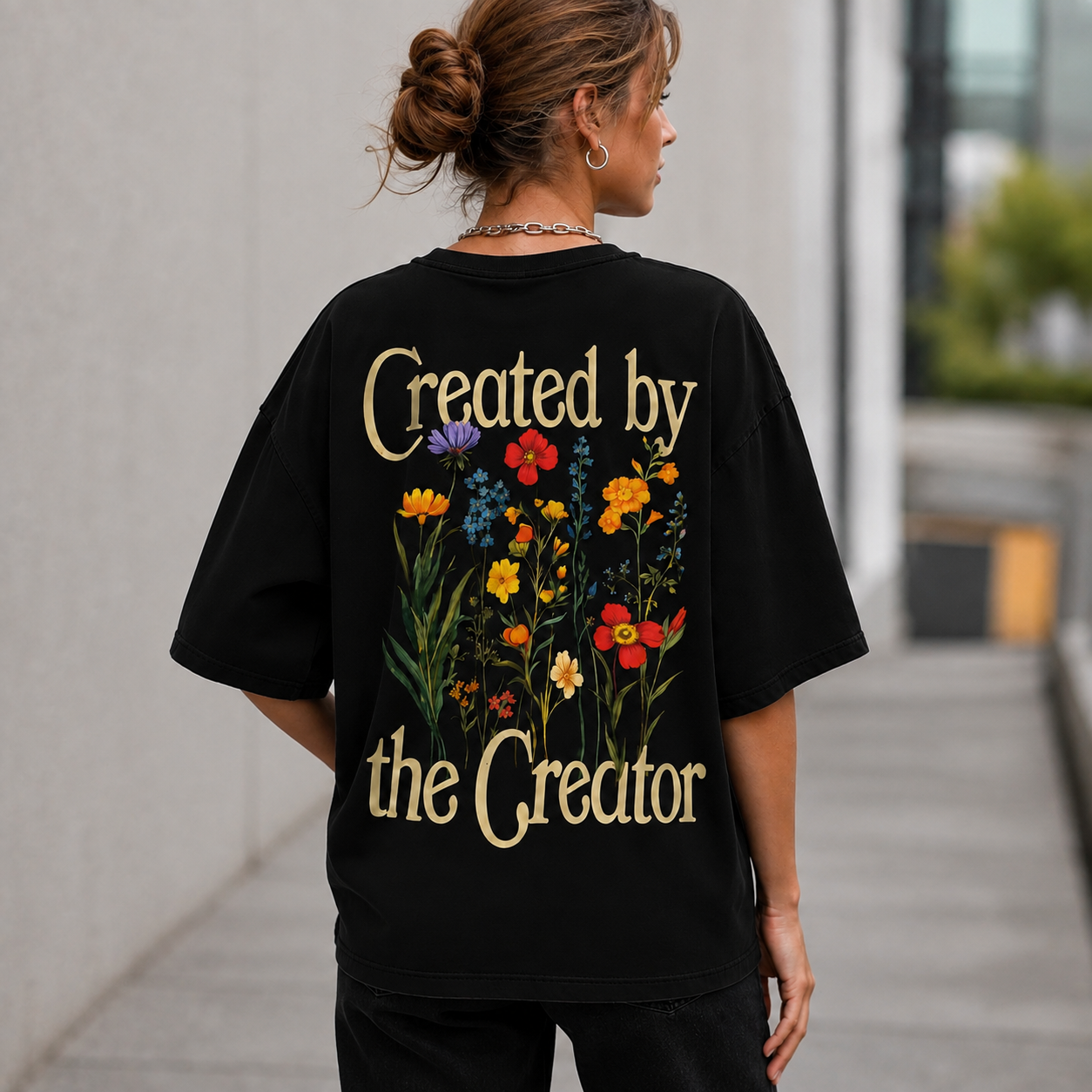 Camiseta Feminina Oversized Gospel Cristã 100% Algodão – Escolha a Estampa