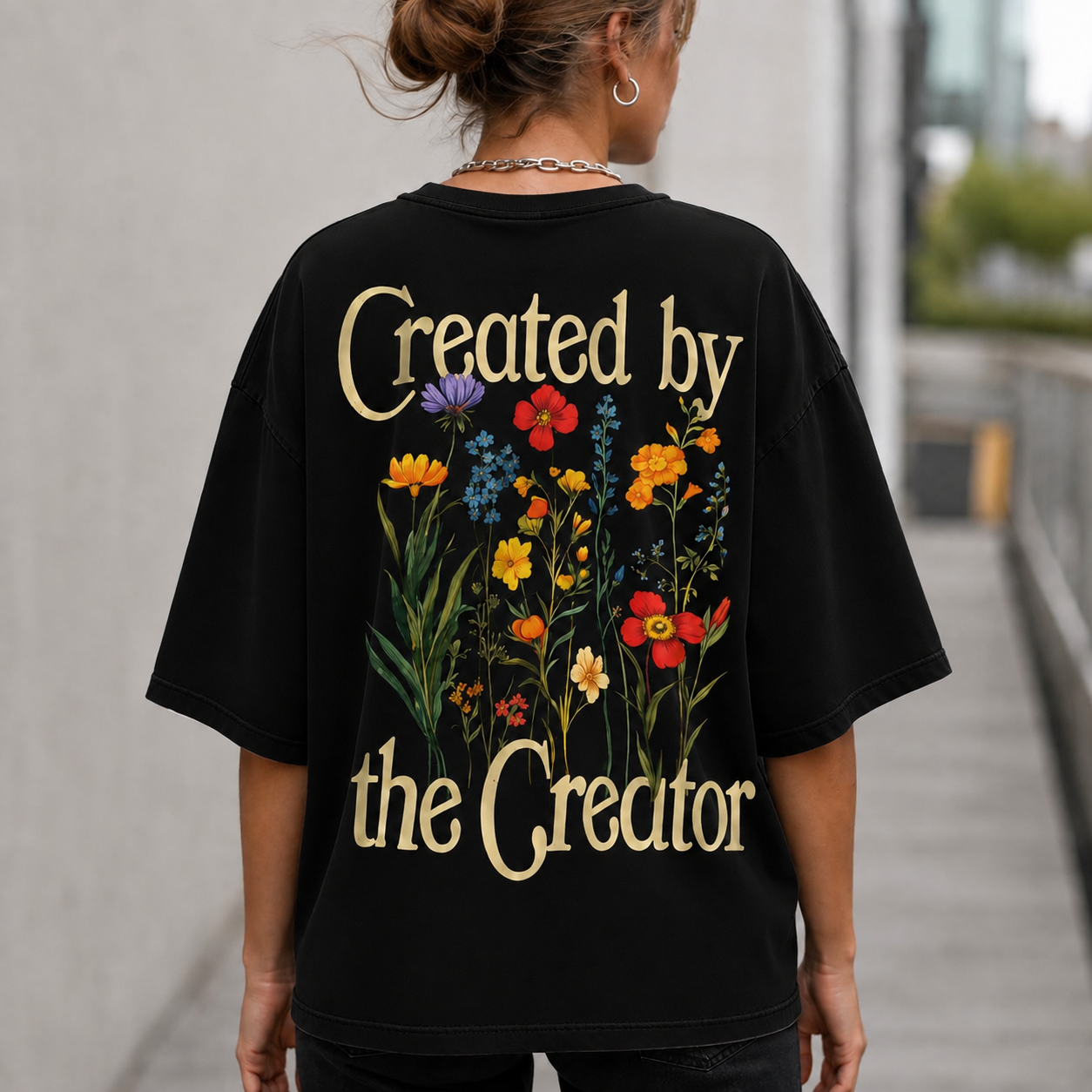 Camiseta Feminina Oversized Gospel Cristã 100% Algodão – Escolha a Estampa