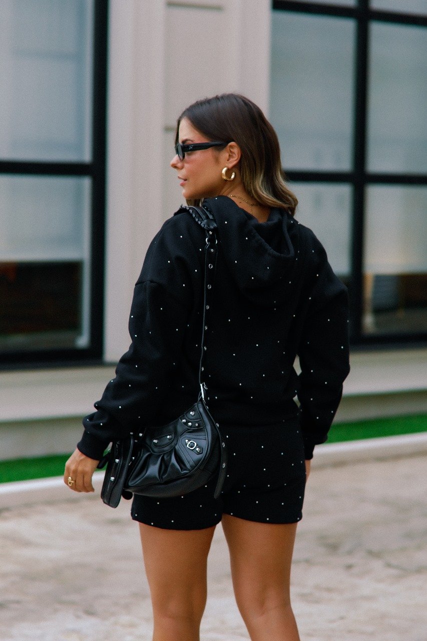 Conjunto de Moletom 2 Cabos de Strass Claudia