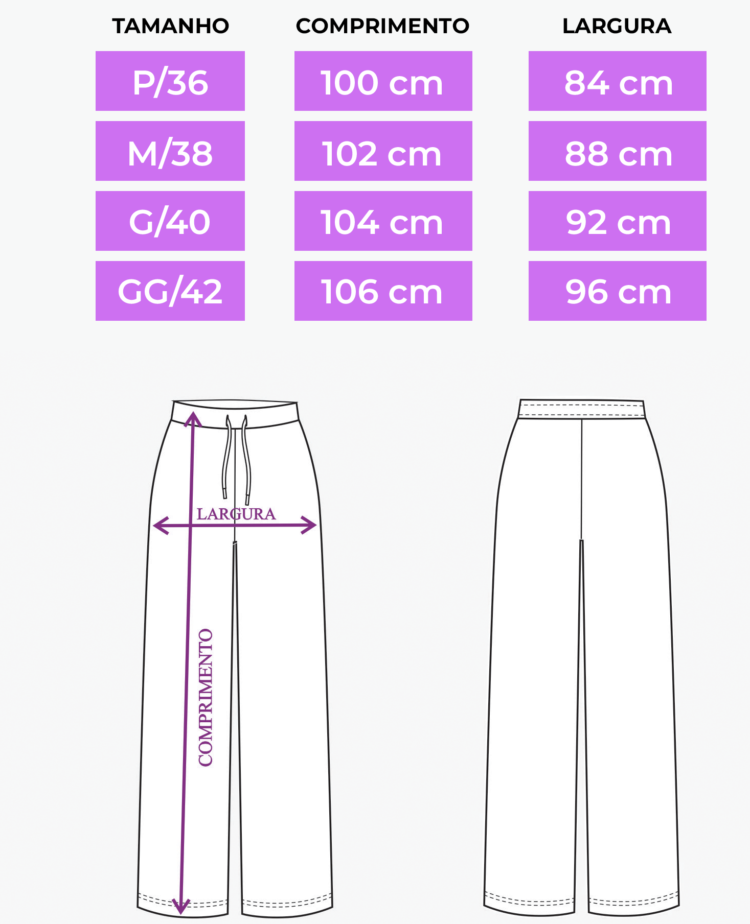 Calça Moletinho sem felpa e bolso Wide Mia
