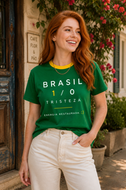 Blusa algodão Brasil x Tristeza - Verde