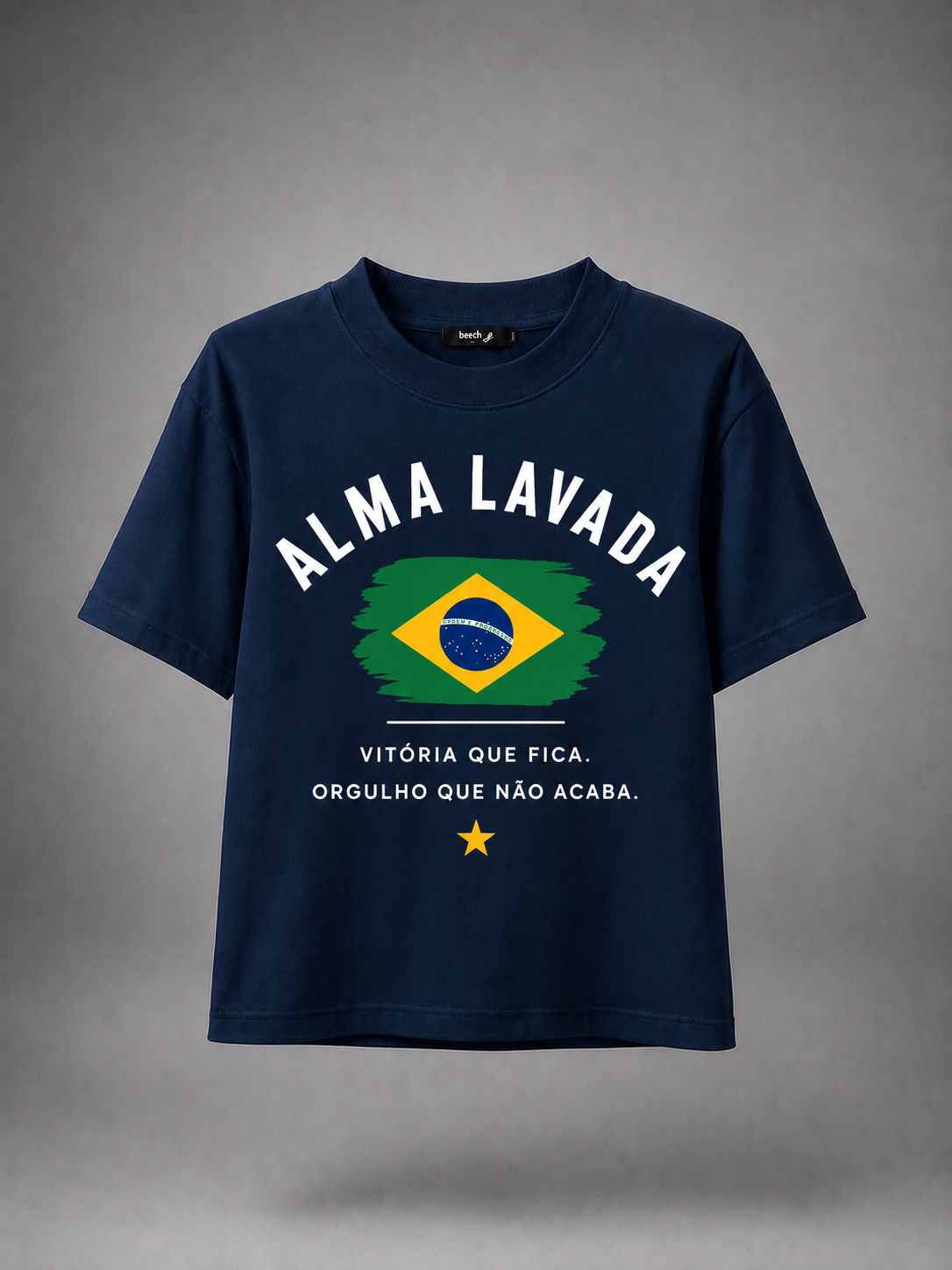 Blusa algodão Alma Lavada - Marinho