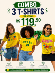 COMBO 3 TSHIRTS BRASIL
