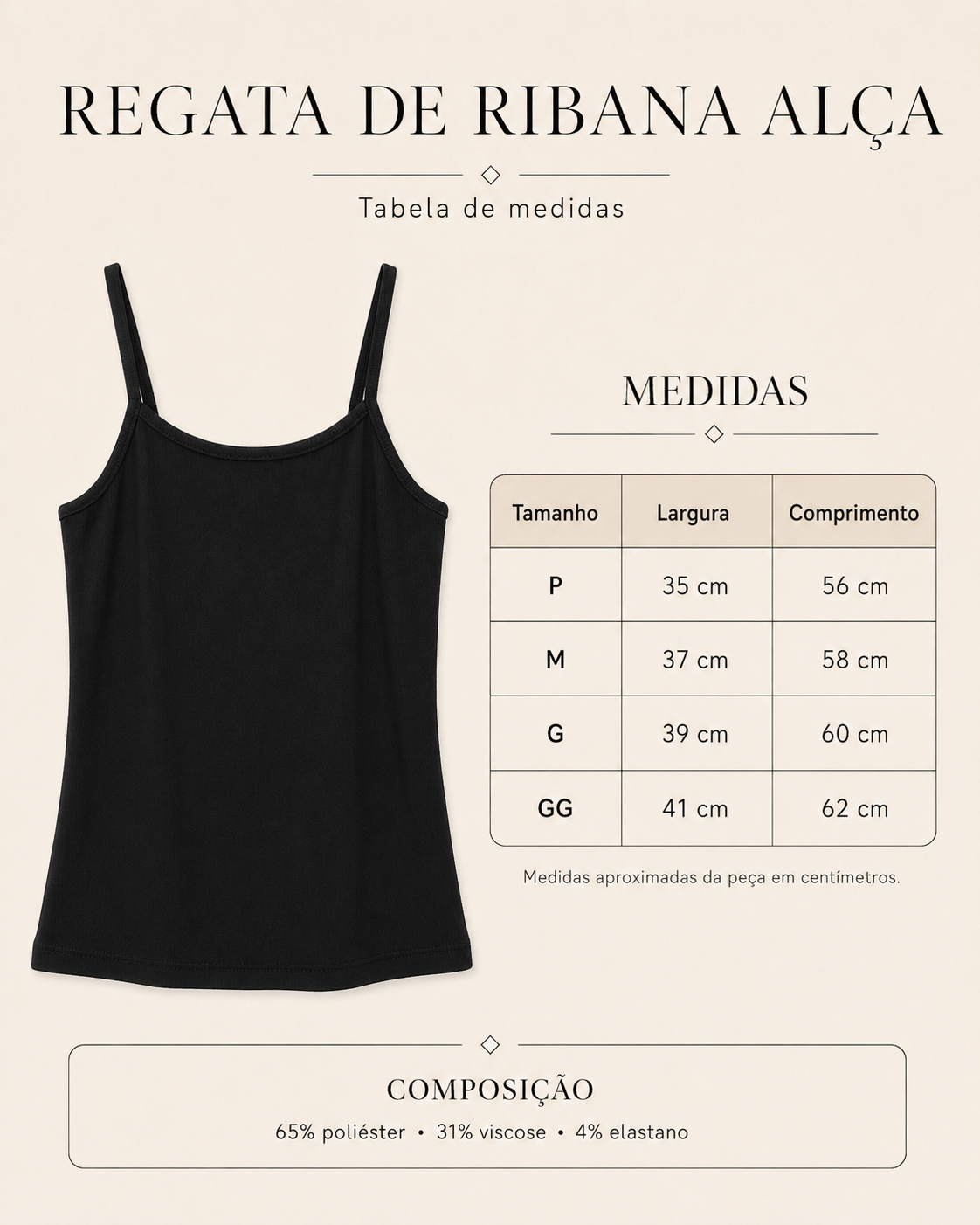 Kit Feminino All Black 3 Peças Blusa Gola Alta + Regata Ribana + Calça