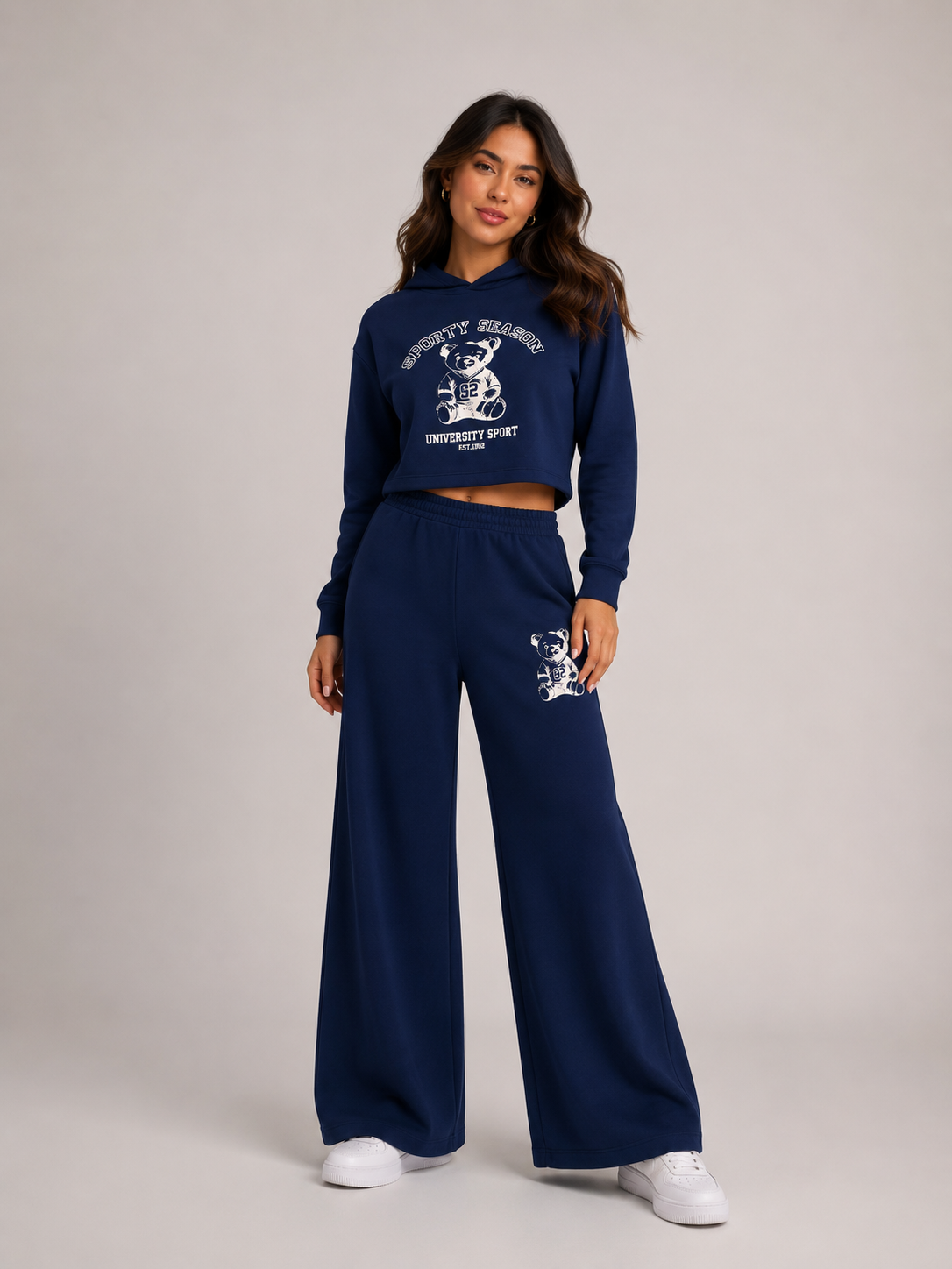 Conjunto cropped moletinho Urso Club