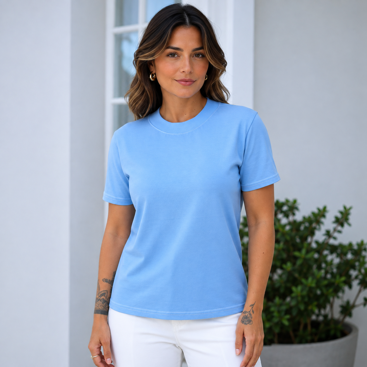 Tshirt Clássica Malha Algodão Premium Thais