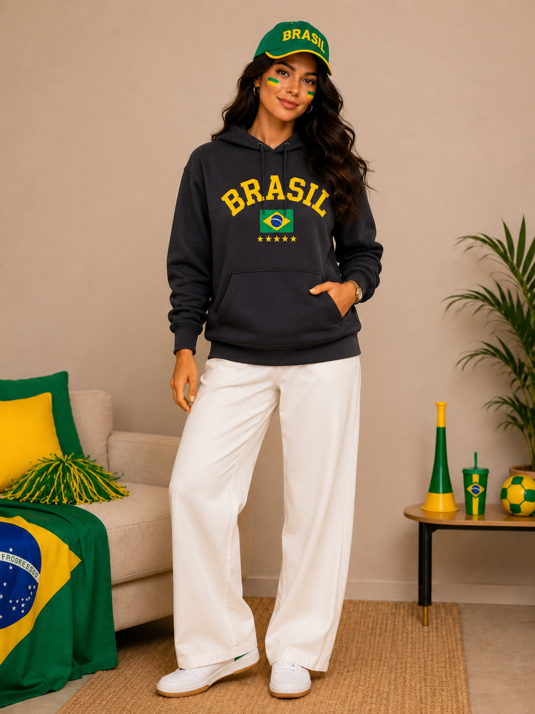 Blusão moletom canguru Brasil