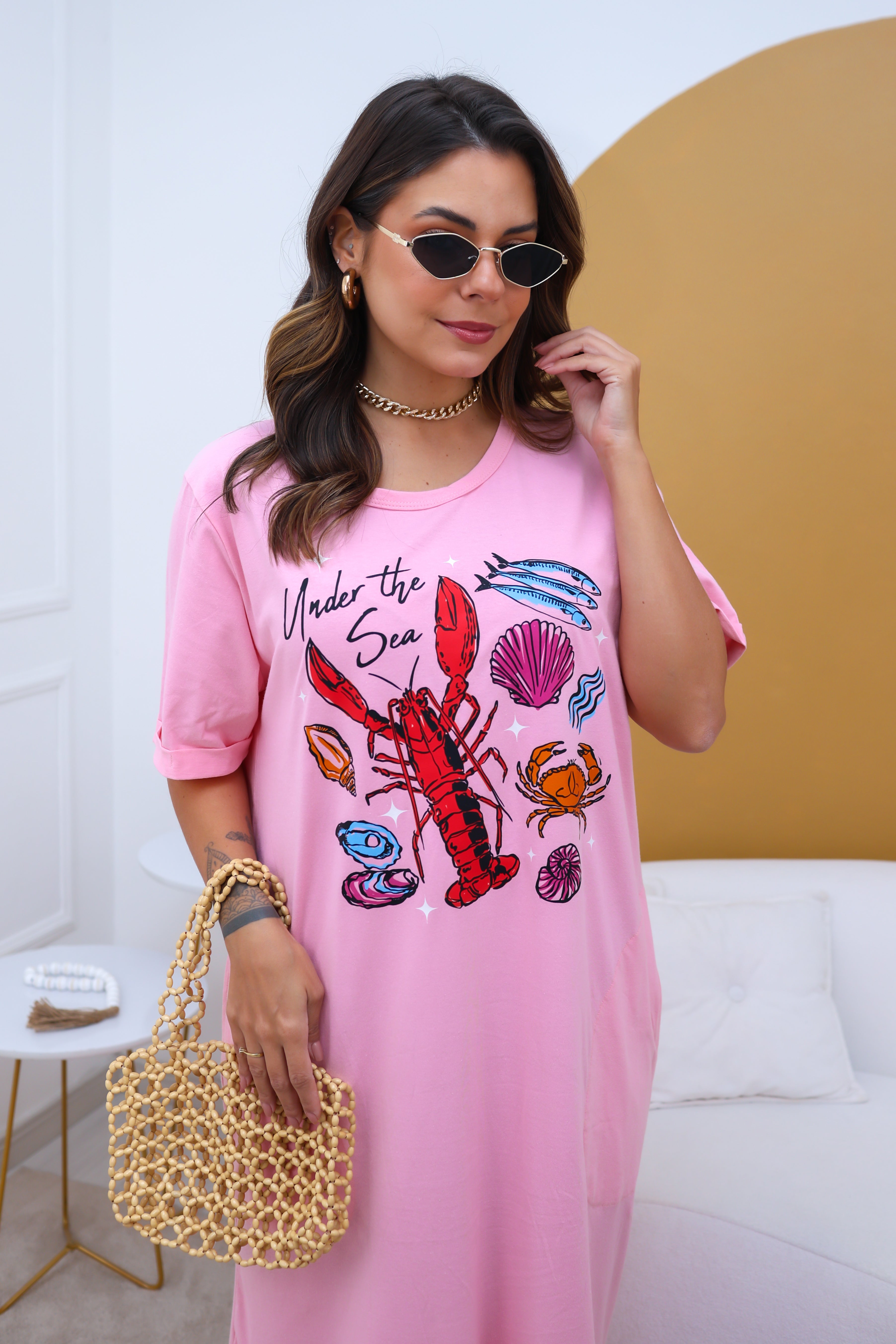 Vestido Midi Lagosta