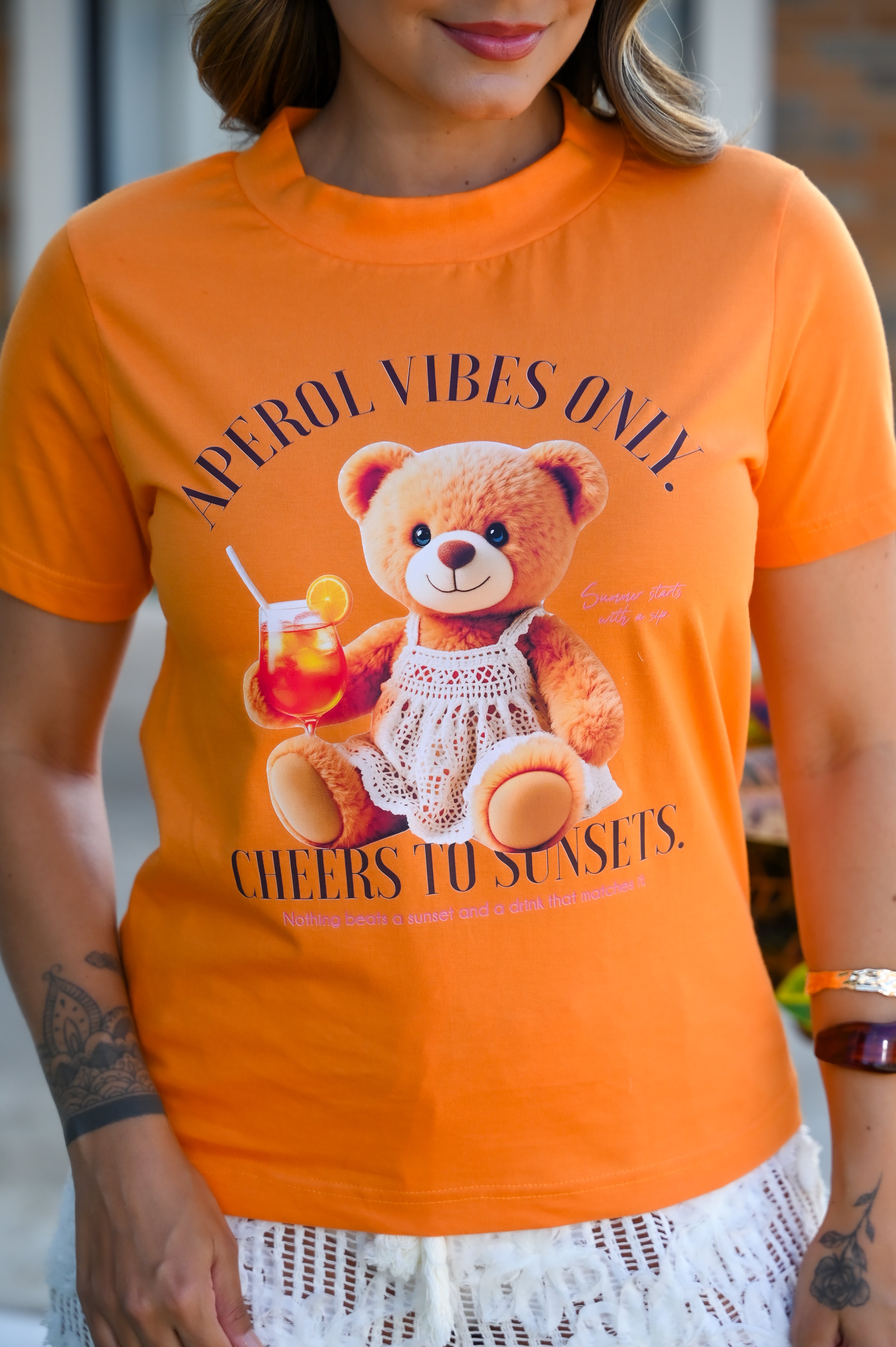Blusa Algodão Aperol Ursinho