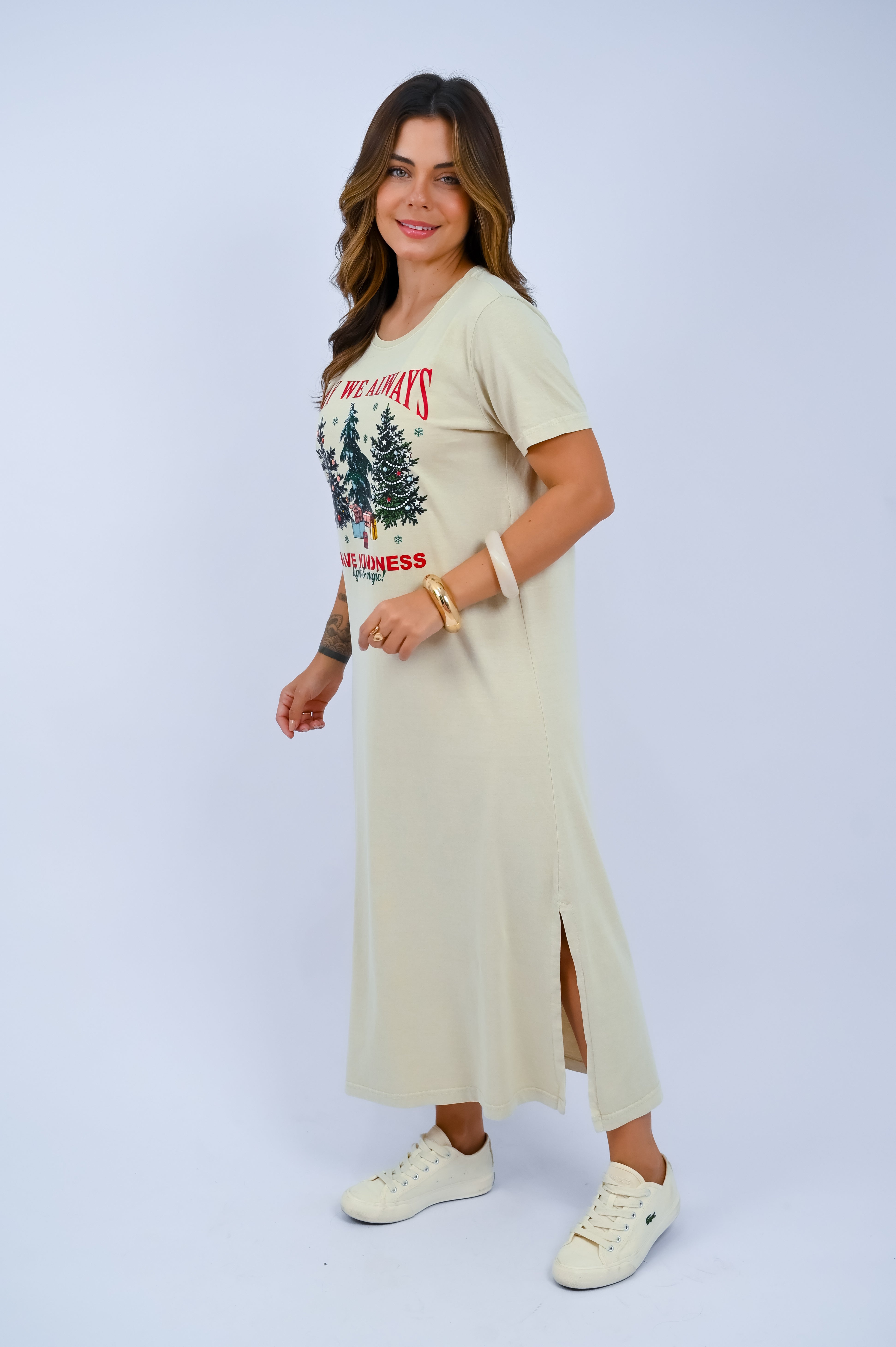 Vestido Estonado Christmas Kindness