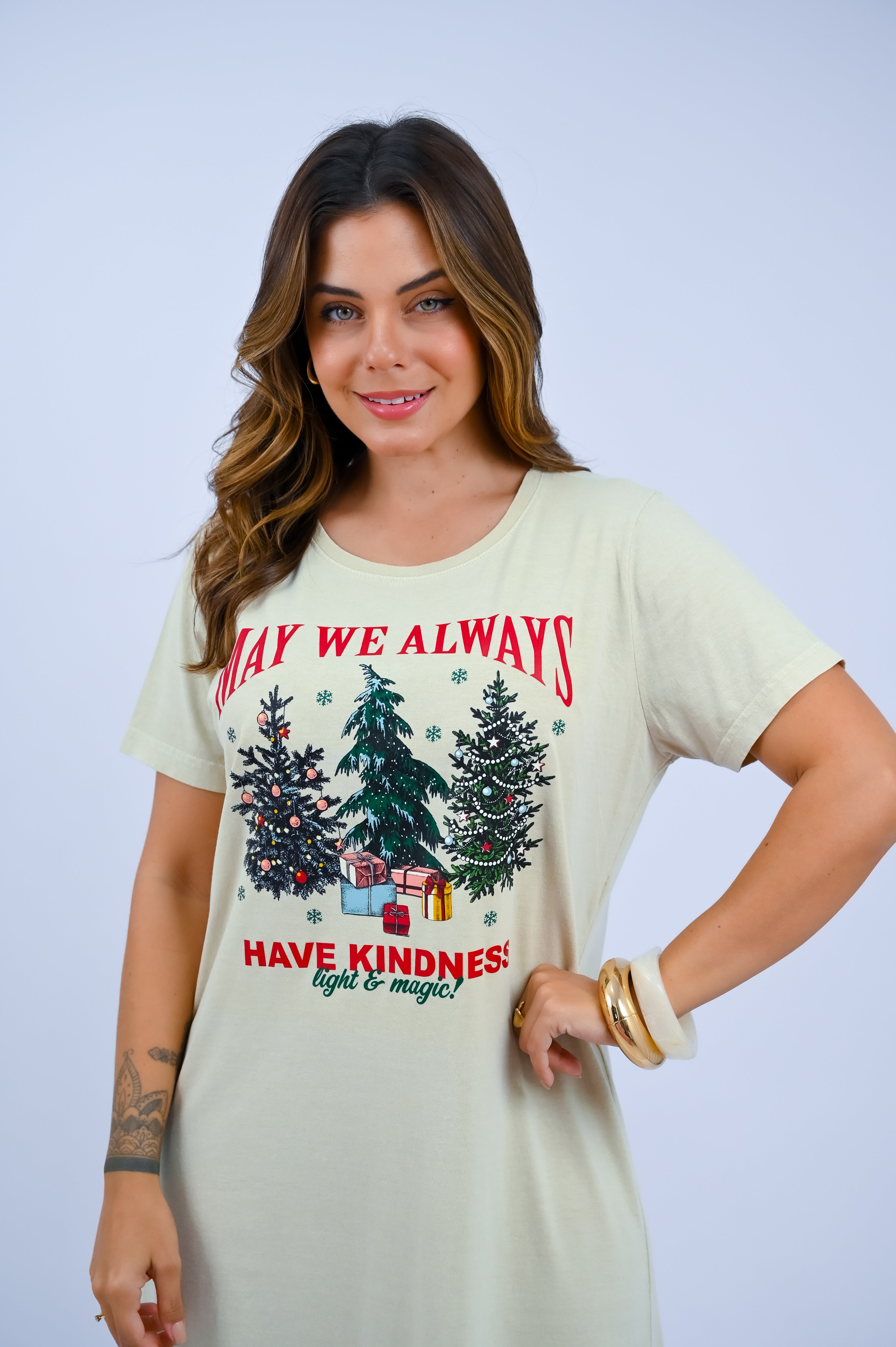 Vestido Estonado Christmas Kindness
