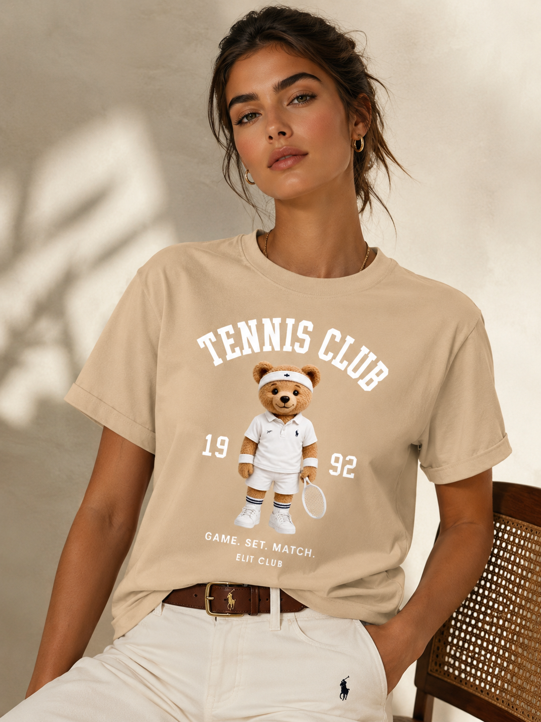 Blusa algodão Urso Tennis Club