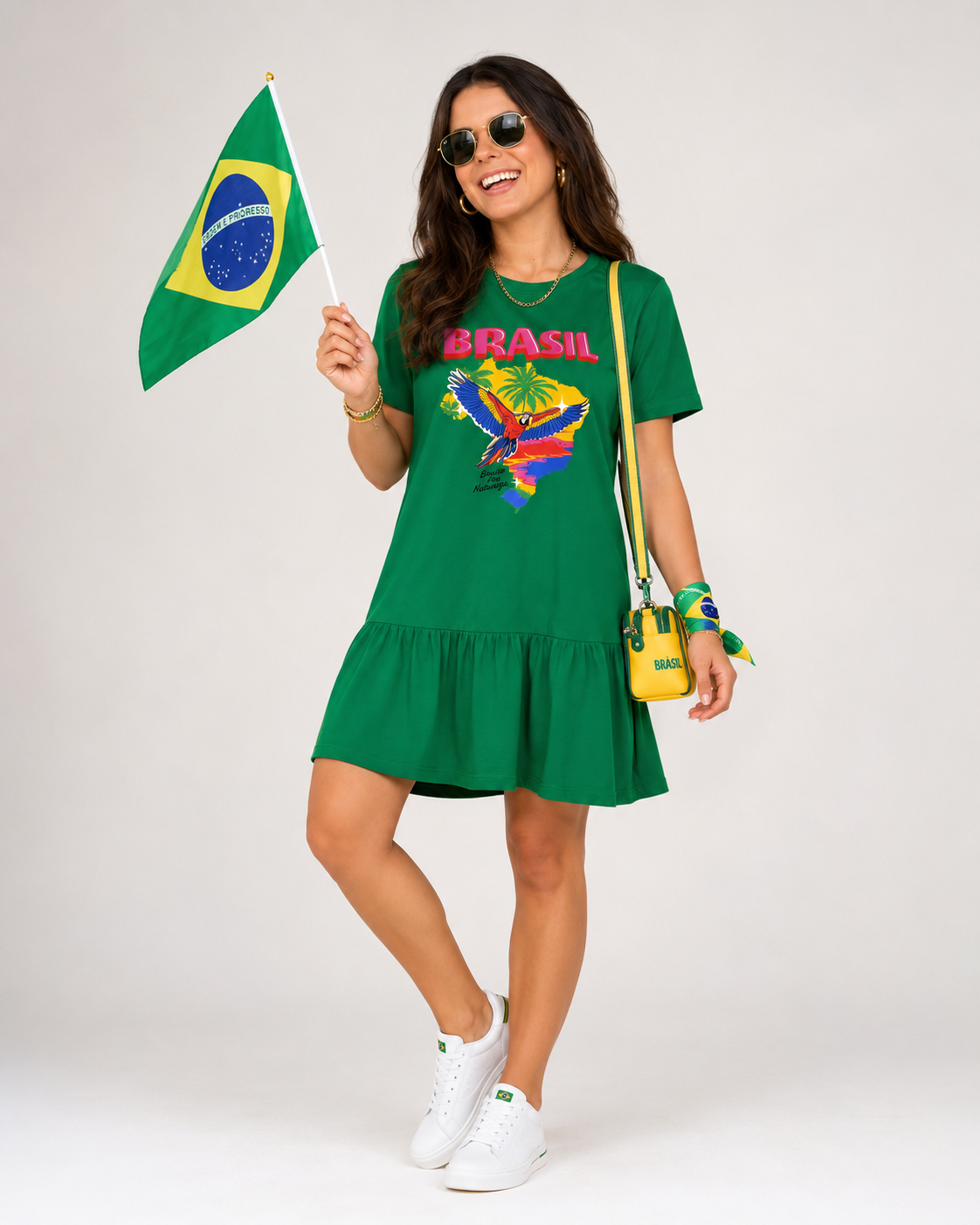Vestido curto Arara Brasil