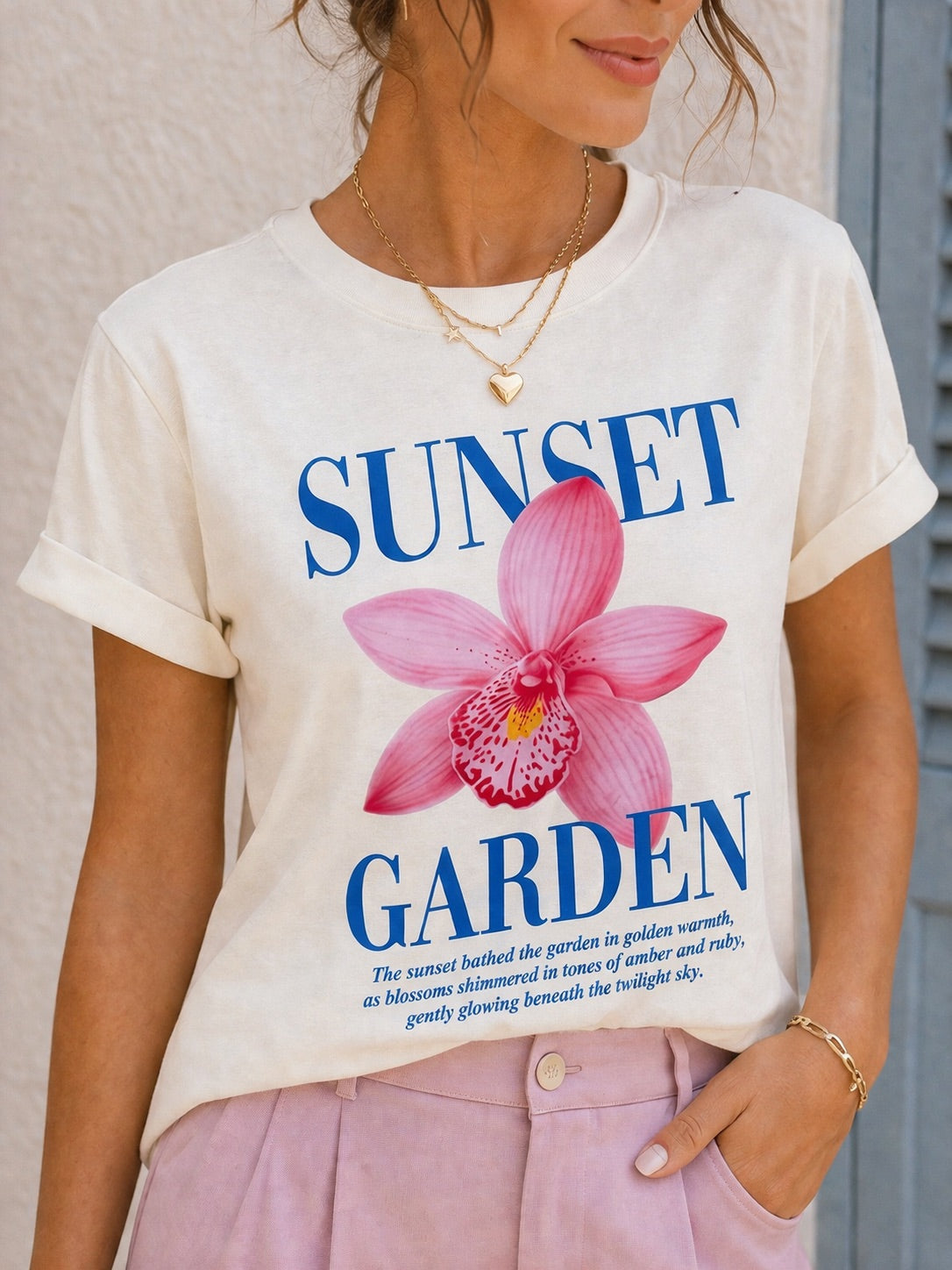 Blusa algodão Sunset Garden