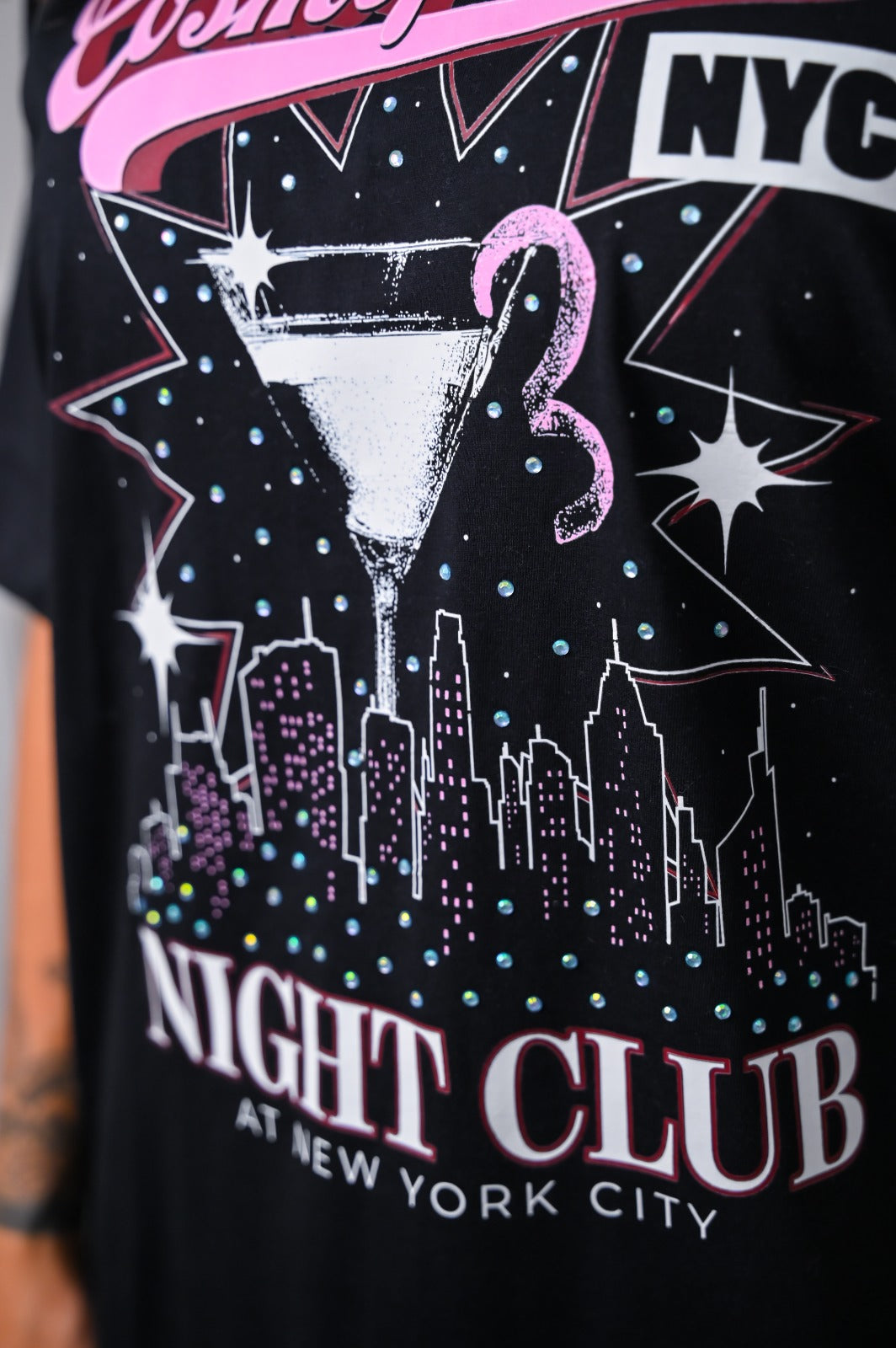 Tshirt Oversized Algodão Cosmopolitan Drink
