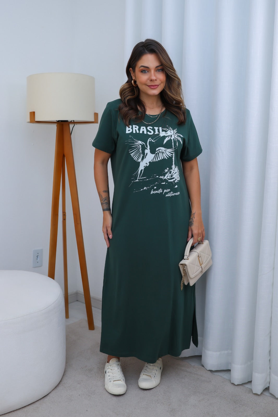 Vestido Midi Fauna Brasileira