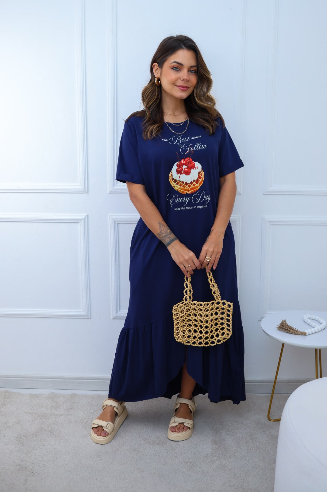 Vestido Midi Waffle