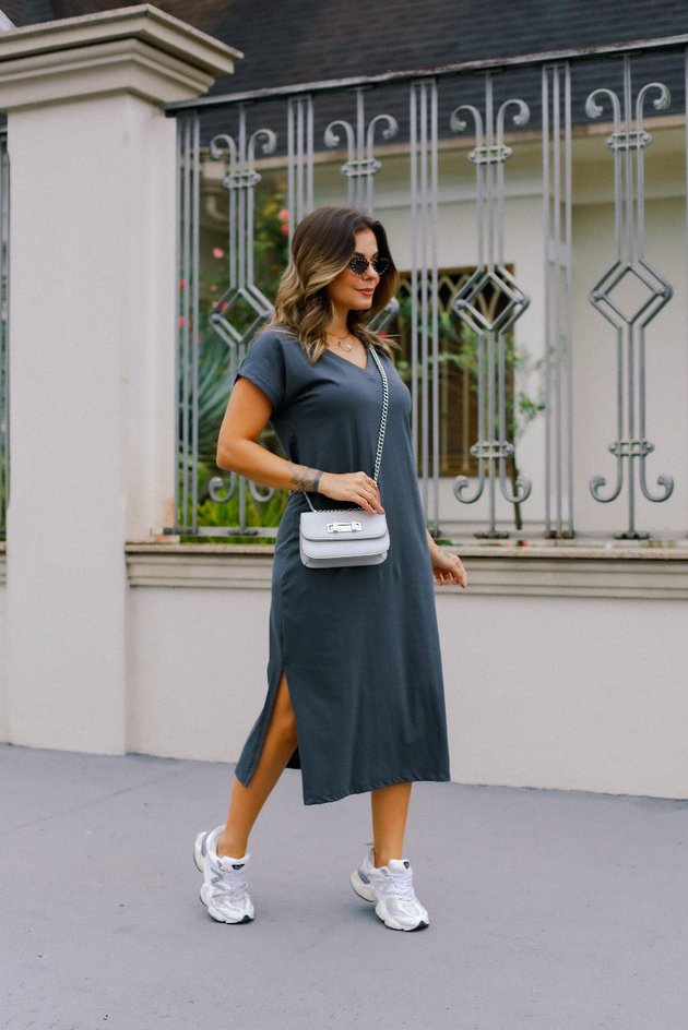 Vestido Midi Gola v Raissa