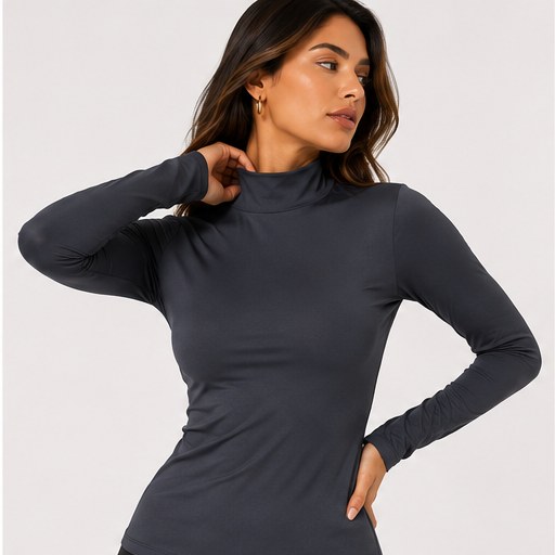 Blusa gola alta visco Lise