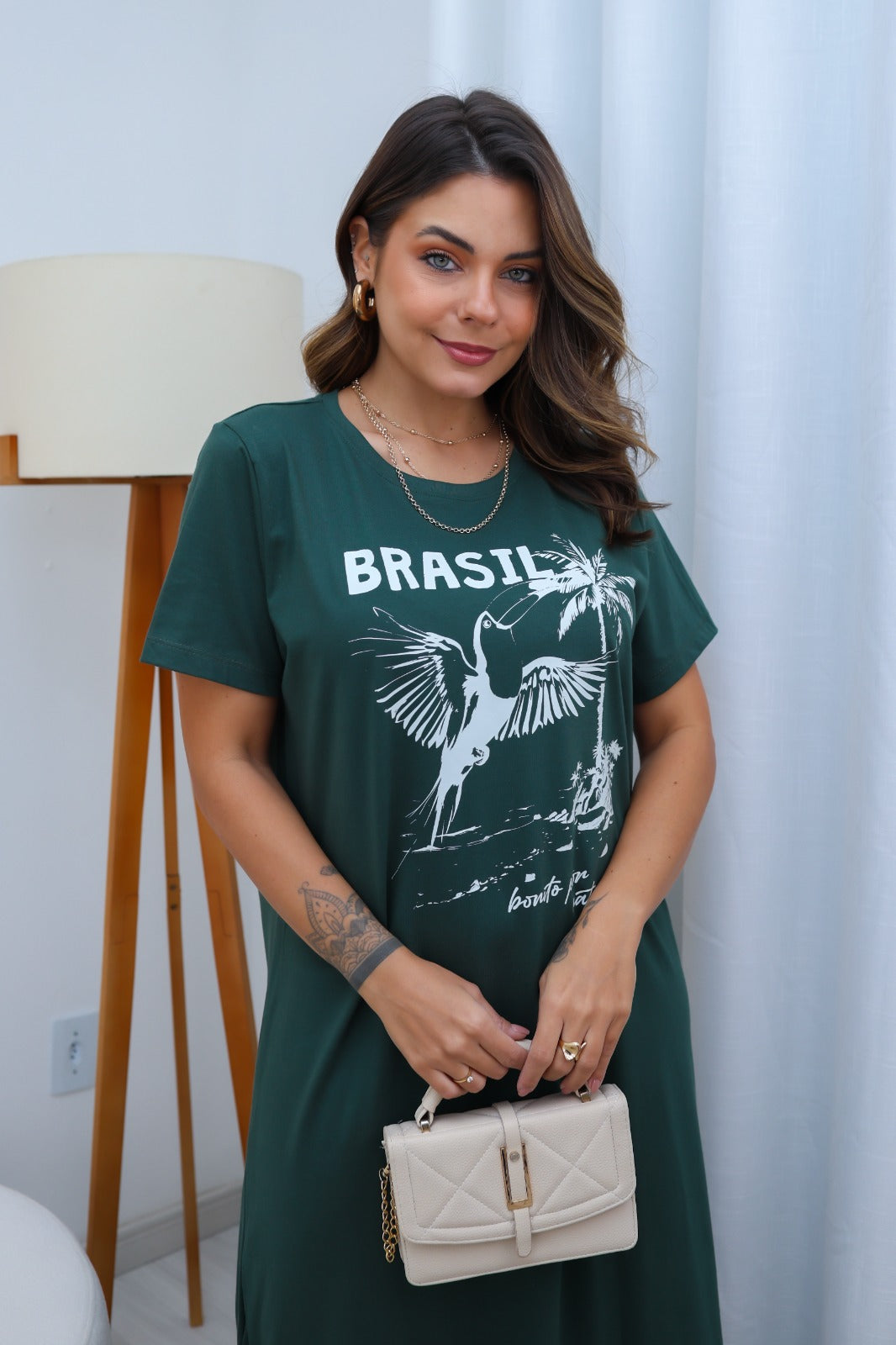 Vestido Midi Fauna Brasileira