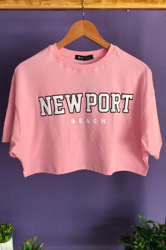 Blusa Cropped de Algodão New Port Any